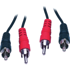 Соединительные кабели REXANT Шнур 2 RCA - 2 RCA, длина 1,5 метра, черный (17-0103)