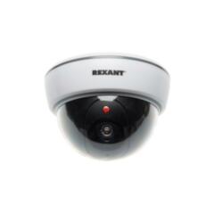 Муляжи камер видеонаблюдения REXANT Муляж камеры внутренний, купольный, белый (45-0210)