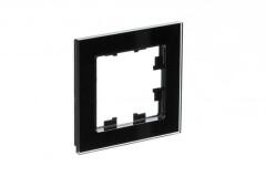 Рамка декоративная для электроустановочных устройств Рамка 1-м AtlasDesign Nature стекло черн. SE ATN321001