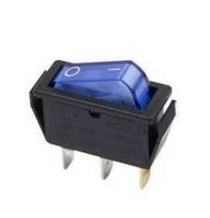 Переключатель кнопочный миниатюрный Выключатель клавишный 250В 15А (3с) ON-OFF син. с подсветкой (RWB-404 SC-791 IRS-101-1C) Rexant 36-2211