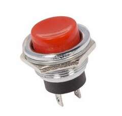Кнопка нажимная в сборе Выключатель-кнопка металл 220В 2А (2с) (ON)-OFF d16.2 красн. (RWD-306) Rexant 36-3351