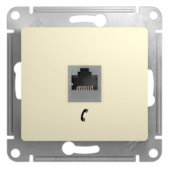 Schneider Electric Glossa Беж Розетка телефонная RJ11 (GSL000281T)