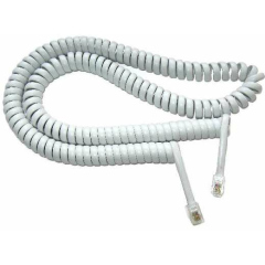 Телекоммуникацонный соединительный кабель Шнур телеф. витой 4м (джек-джек) бел. Rexant 18-2041